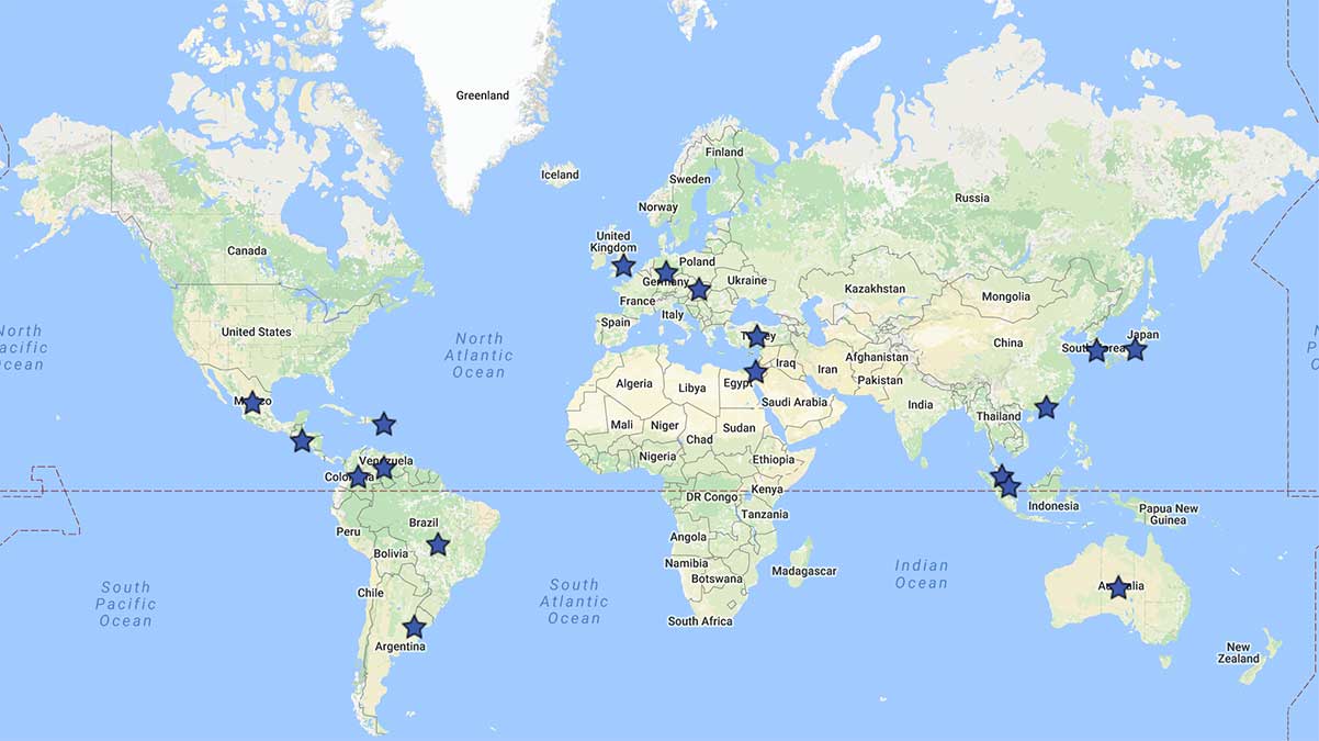 International Distributors Map